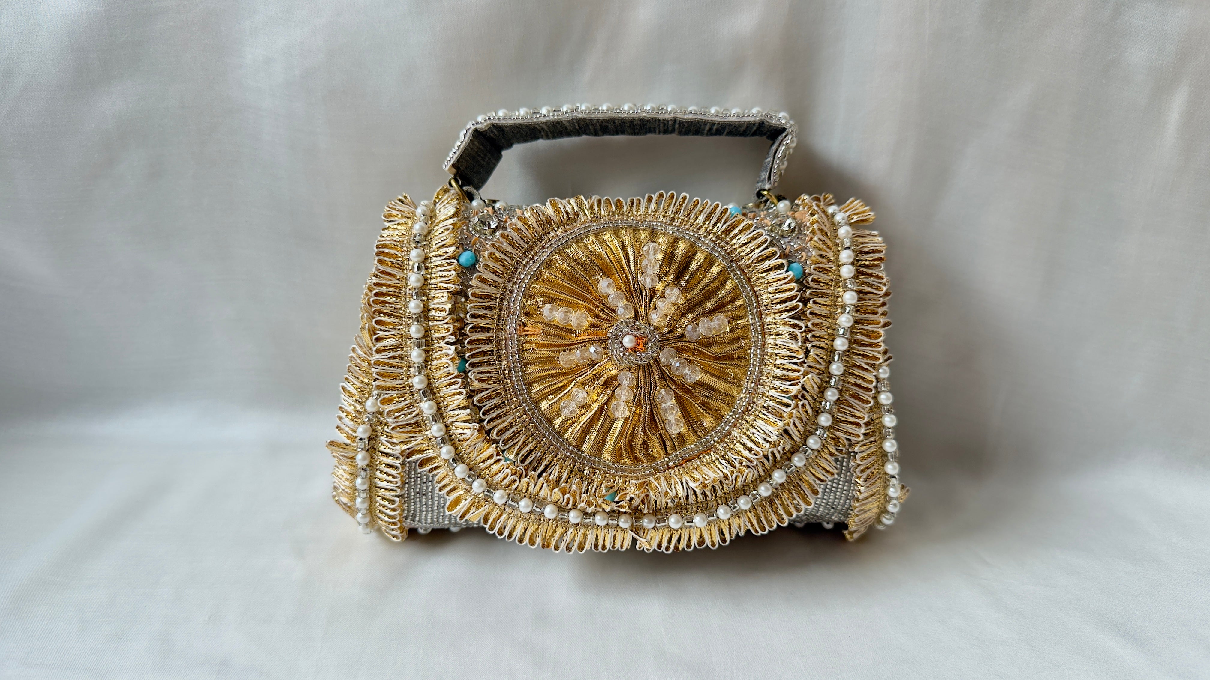 Seher Gold/Silver Embellished Clutch