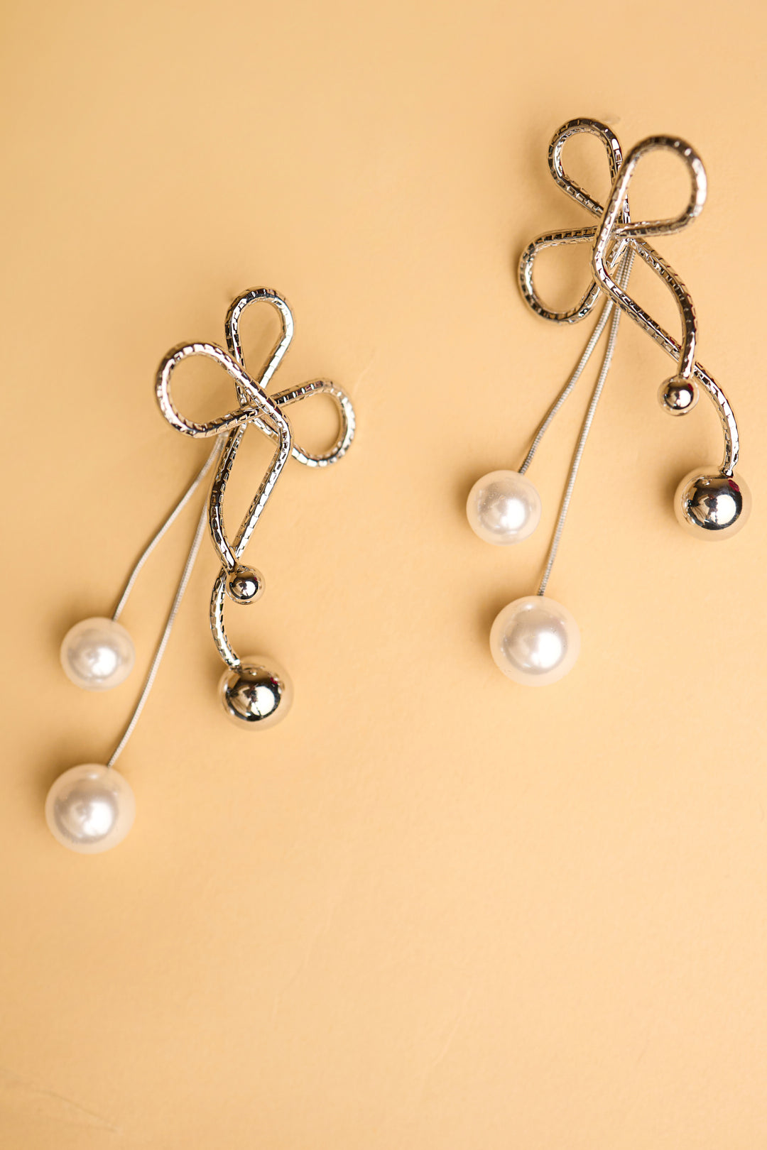 Silver Pearl Danglers