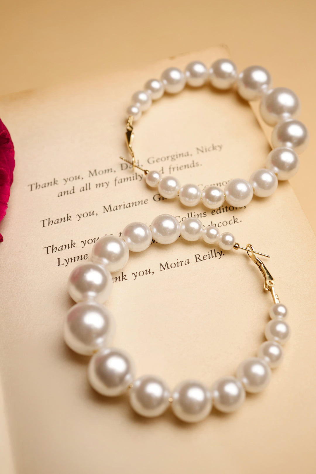 Statement Pearl Hoops