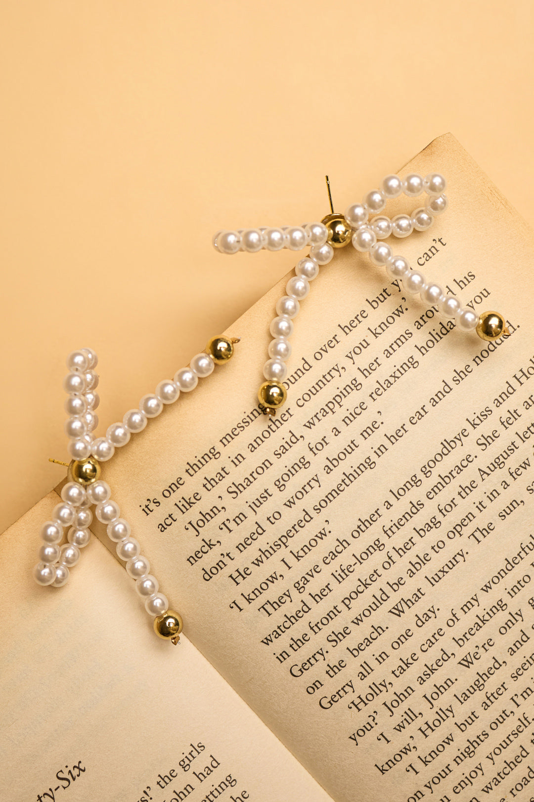 Pearl Bow Earrings