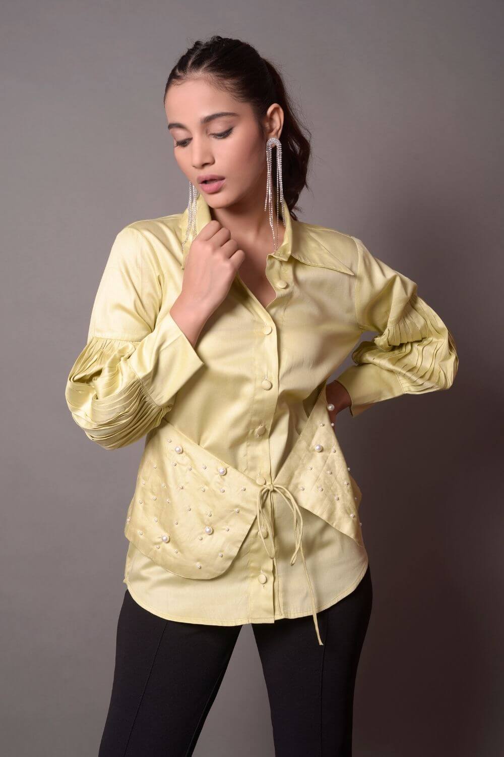 Embroidered Flap Shirt