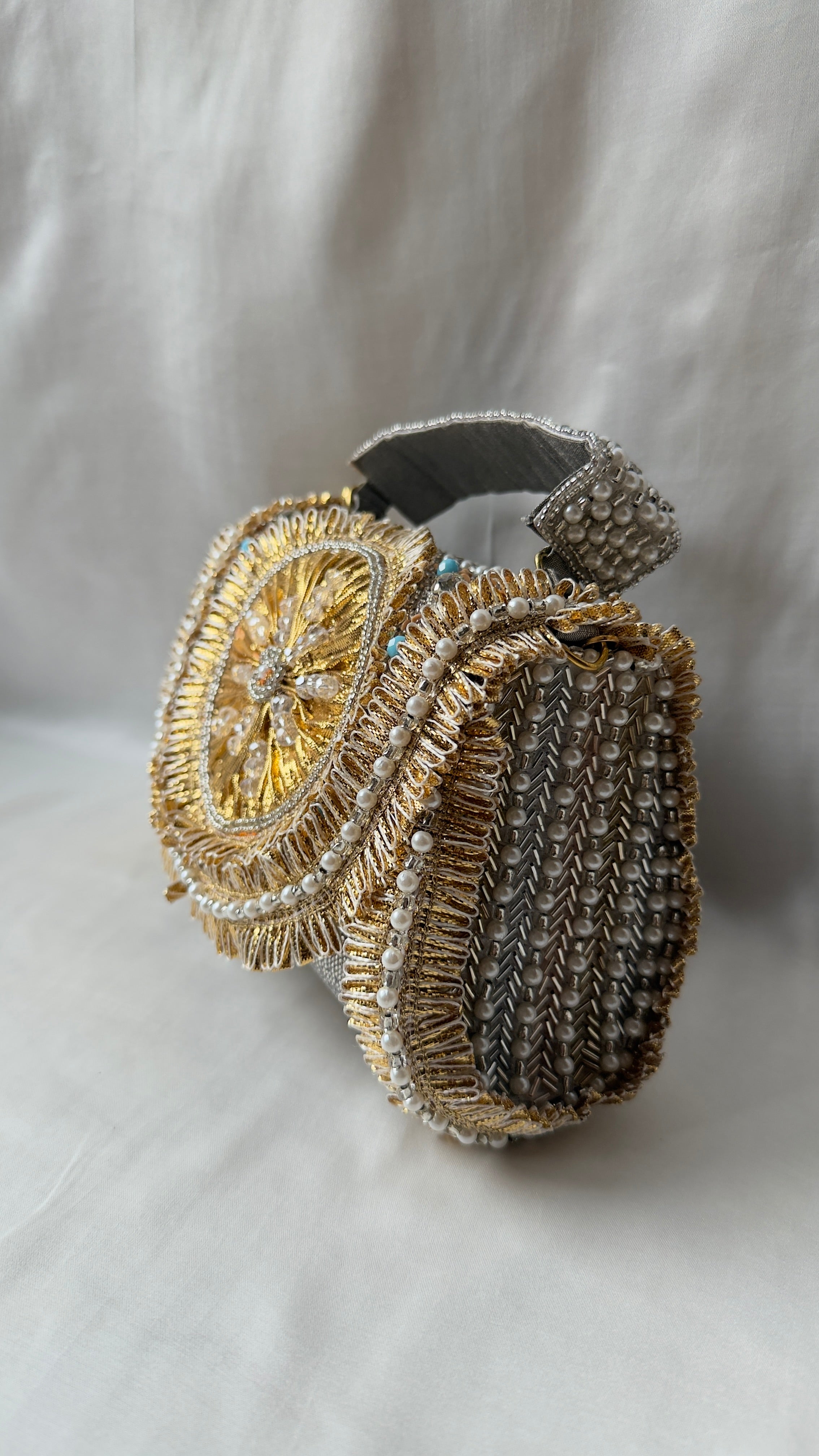 Seher Gold/Silver Embellished Clutch