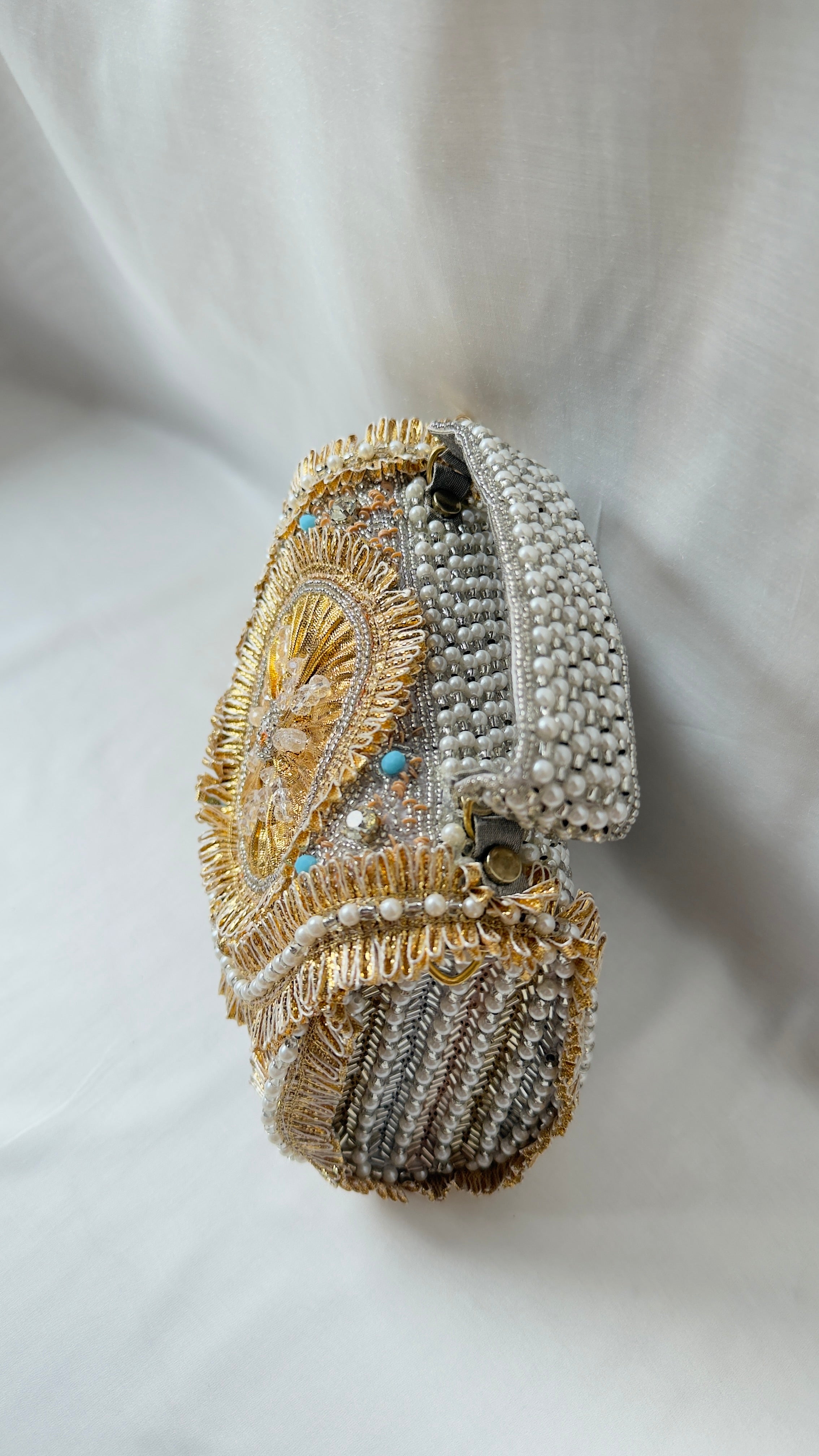 Seher Gold/Silver Embellished Clutch