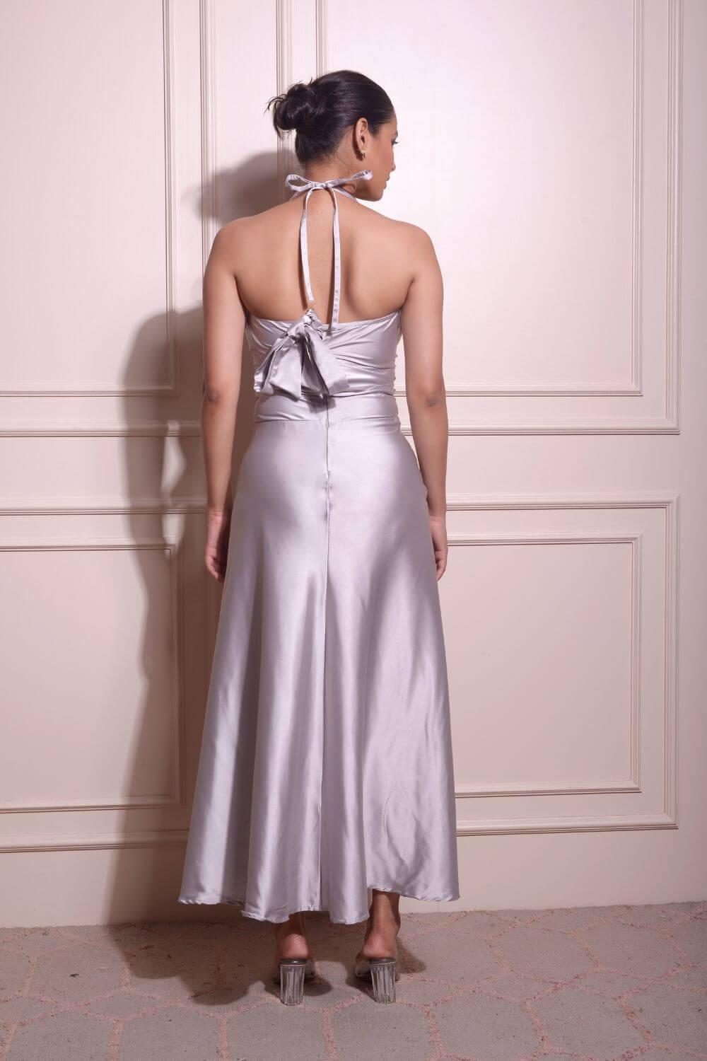 Satin Halter Dress