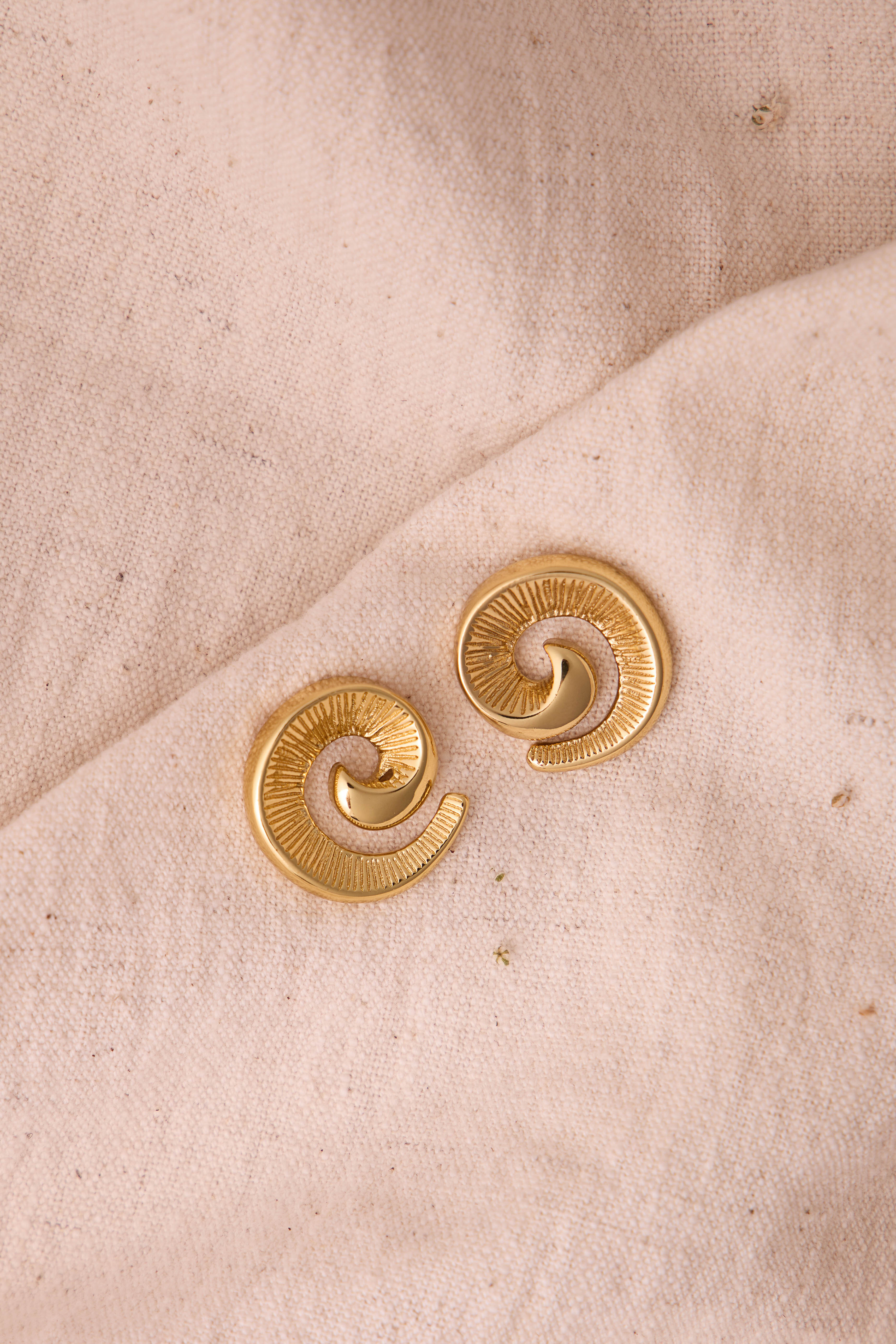 Textured Spiral Studs