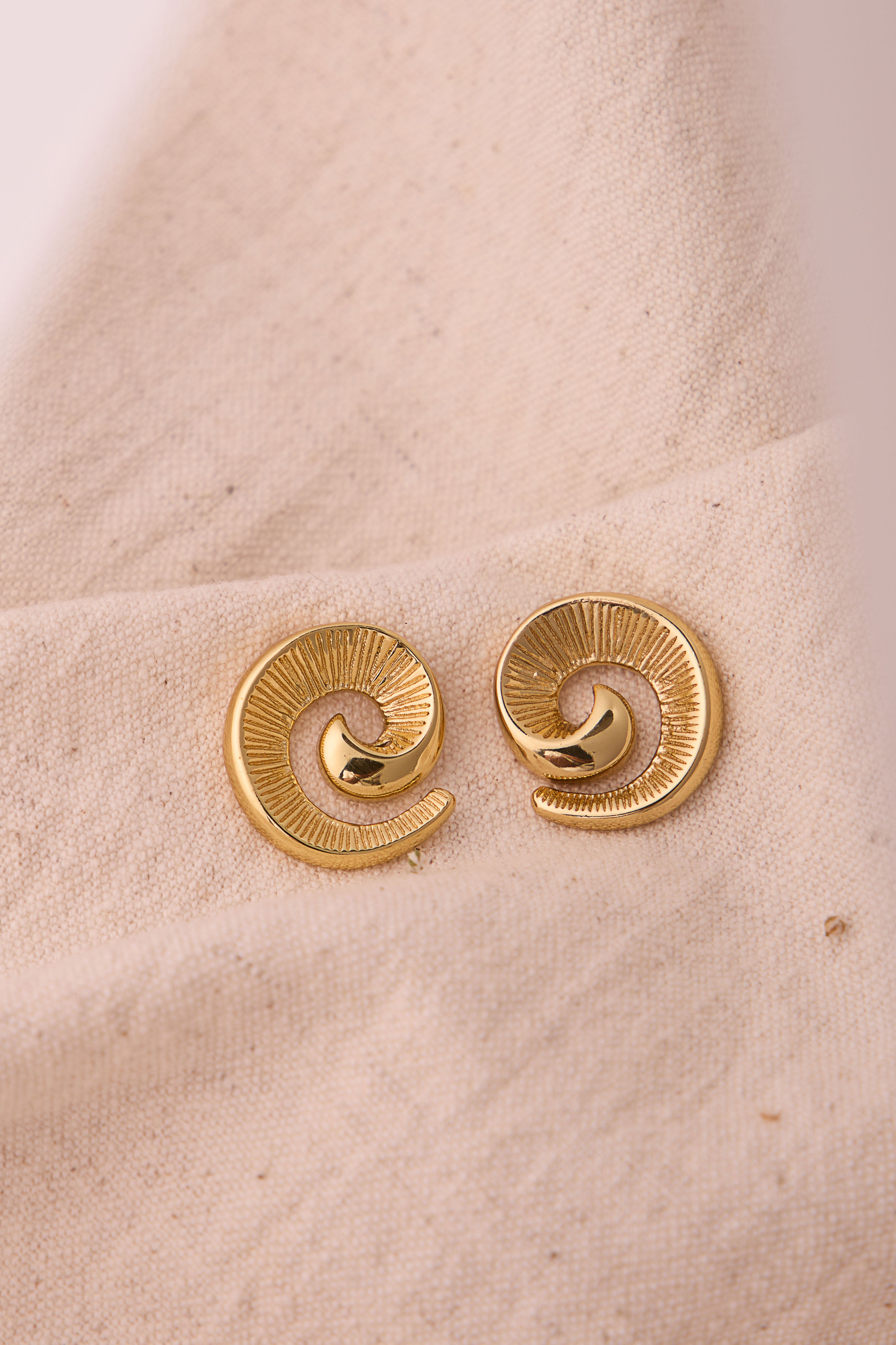 Textured Spiral Studs