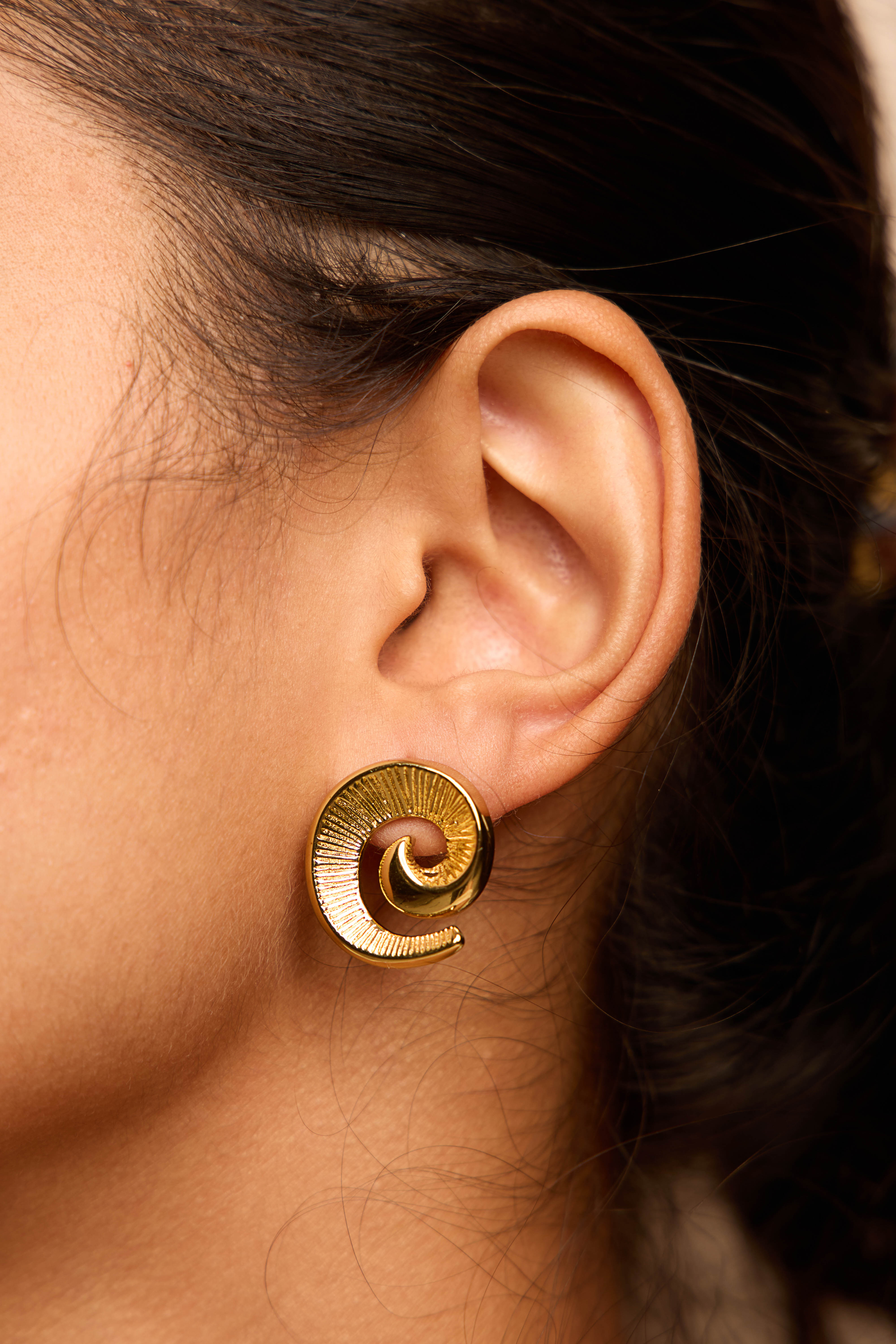 Textured Spiral Studs